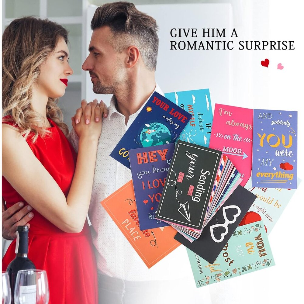 120 Pieces Love Notes for Him Her Romantic Lunch Box Notes Mini Valentine's Day - Picture 3 of 6